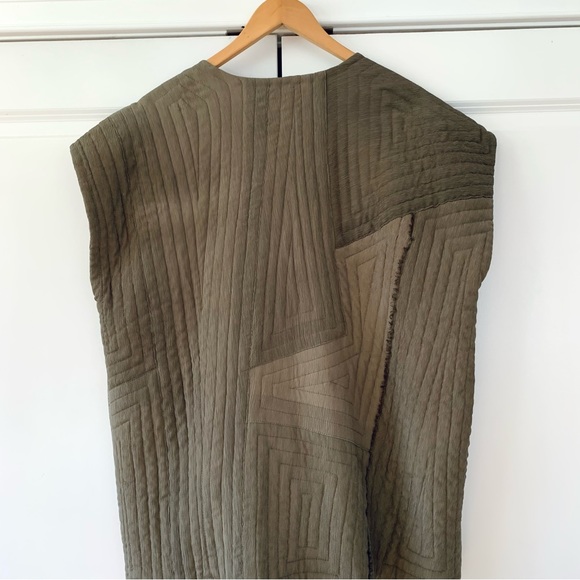 Kiss of the Wolf Vest Textile Art To Wear Jacket Coat Quilted Silk Lagenlook OS - Picture 5 of 10